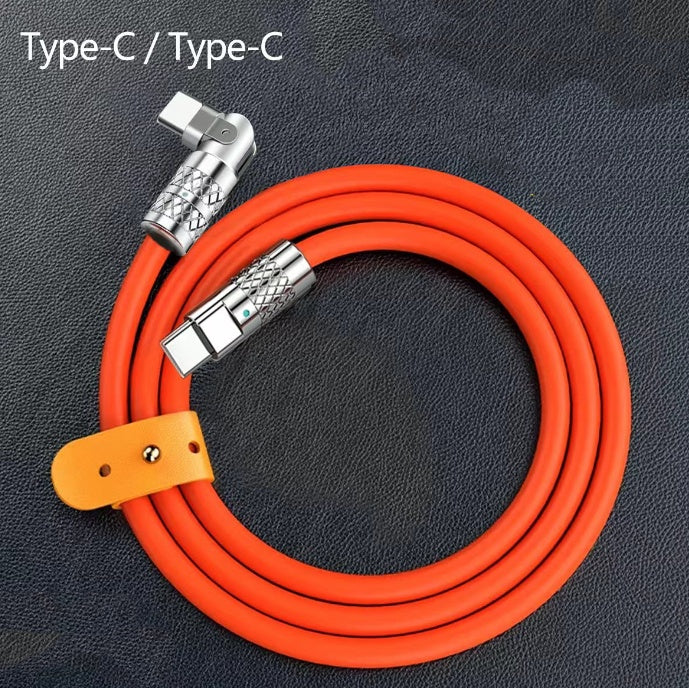 Fast Charge Zinc Alloy Elbow 180 Degrees Rotation Data Cable Fast Charge Zinc Alloy Elbow 180 Degrees Rotation Data Cable